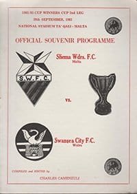 Sliema Wanderers v Swansea City 29-Sep-1982
