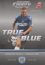 Stockport County v Swindon Town 20-Sep-2008