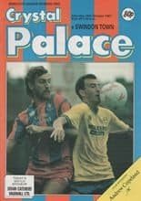 Crystal Palace v Swindon Town 24-Oct-1987