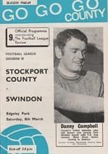 Stockport County v Swindon Town 08-Mar-1969