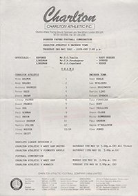 Charlton Athletic Reserves v Swindon Town Reserves 02-May-1991
