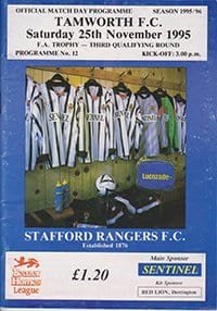 Stafford Rangers v Tamworth 25-Nov-1995