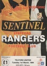 Stafford Rangers v Telford United 01-Mar-1994
