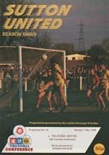 Sutton United v Telford United 01-May-1989