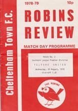 Cheltenham Town v Telford United 30-Aug-1978