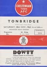 Cheltenham Town v Tonbridge 28-Nov-1964