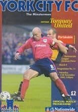 York City v Torquay United 11-Nov-2000