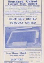 Southend United v Torquay United 11-Dec-1957