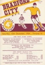 Bradford City v Torquay United 12-Dec-1964