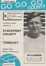 Stockport County v Torquay United 17-Jan-1969