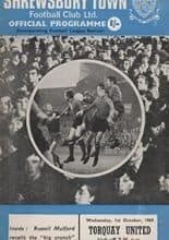 Shrewsbury Town v Torquay United 01-Oct-1969