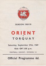 Leyton Orient v Torquay United 27-Sep-1969
