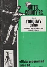 Notts County v Torquay United 30-Oct-1965