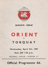Leyton Orient v Torquay United 09-Apr-1969
