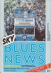 Coventry City v Tottenham Hotspur 15-Aug-1987