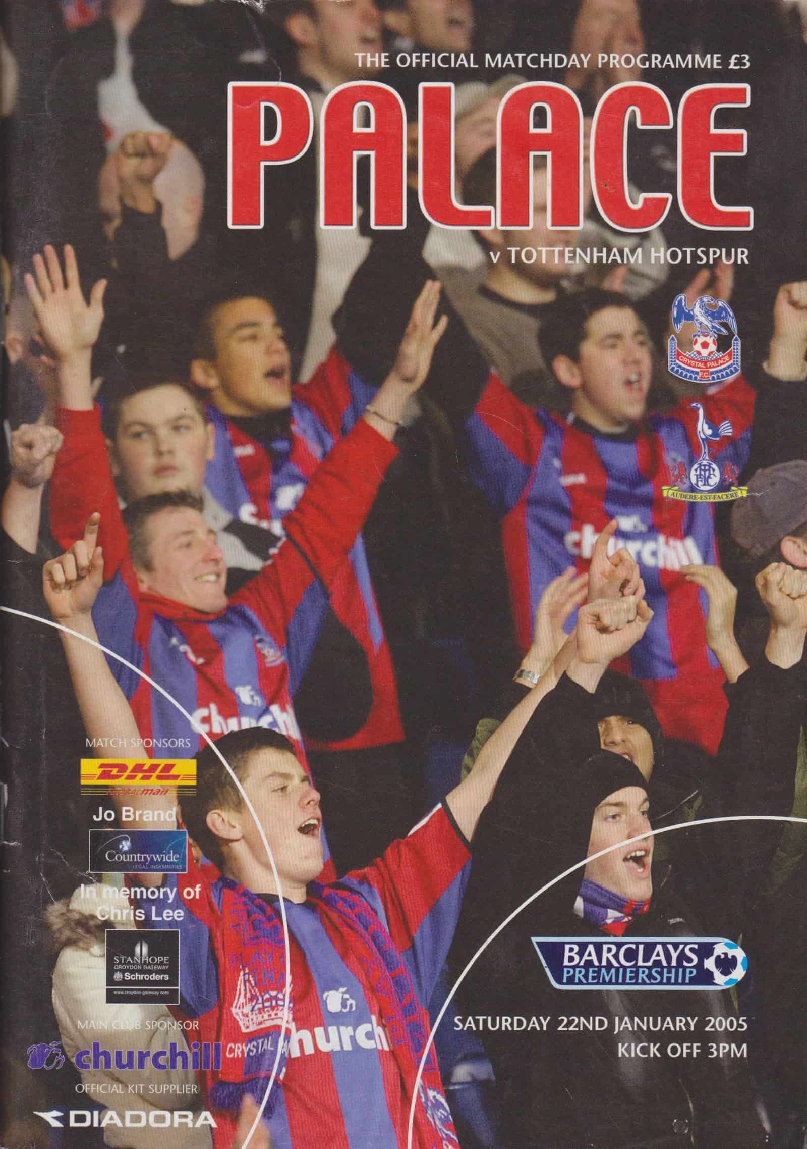 Crystal Palace v Tottenham Hotspur 22-Jan-2005