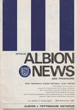 West Bromwich Albion v Tottenham Hotspur 25-Nov-1967