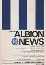 West Bromwich Albion v Tottenham Hotspur 07-Apr-1969
