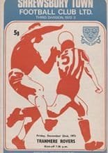 Shrewsbury Town v Tranmere Rovers 22-Dec-1972