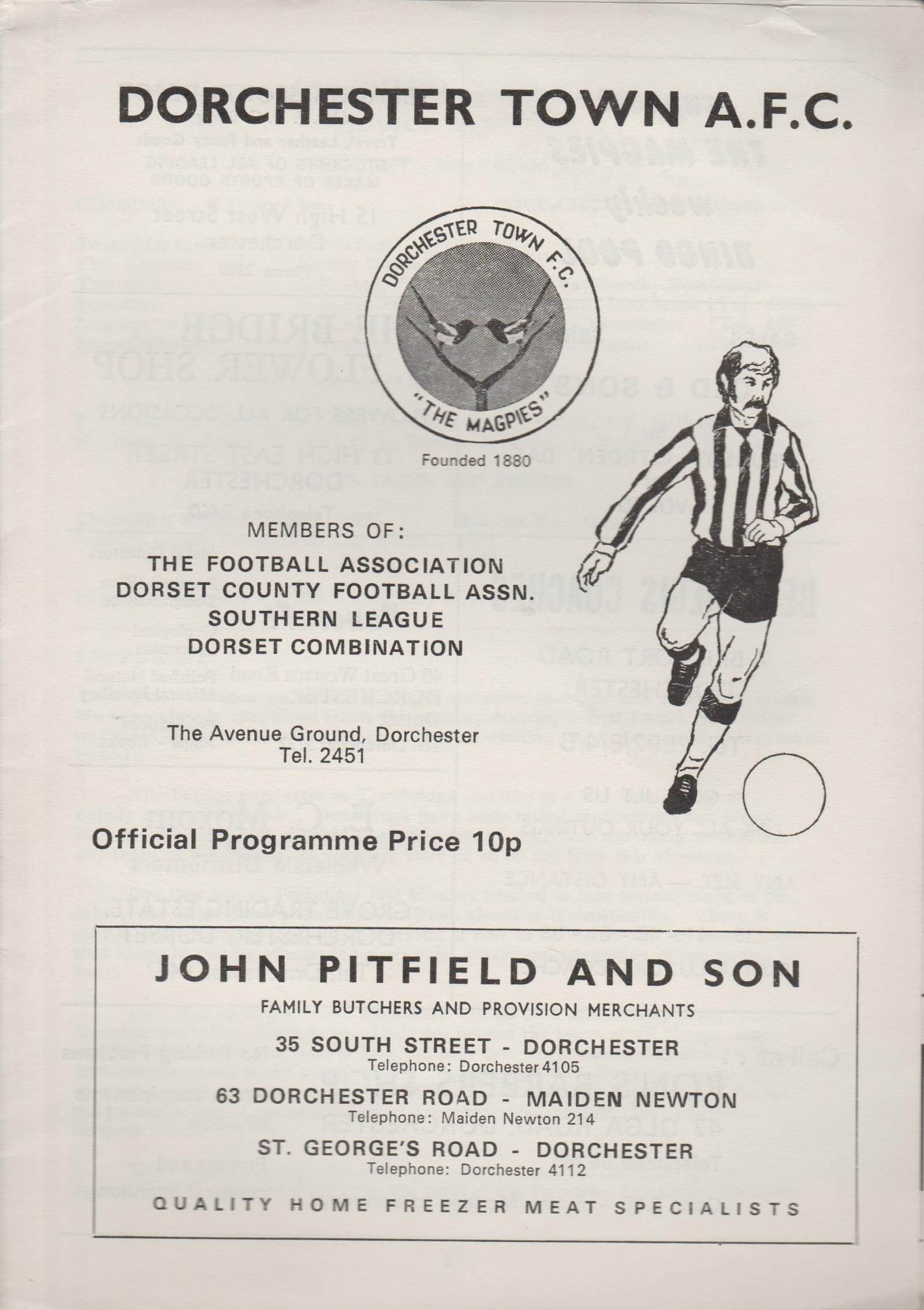 Dorchester Town v Trowbridge Town 18-Mar-1978