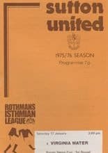 Sutton United v Virginia Water 17-Jan-1976