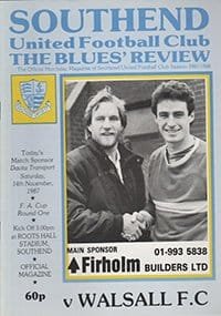 Southend United v Walsall 14-Nov-1987