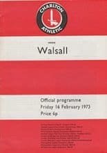 Charlton Athletic v Walsall 16-Feb-1973