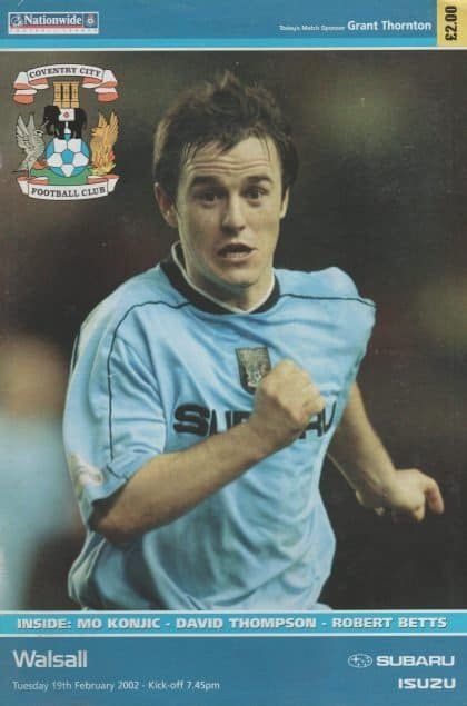Coventry City v Walsall 19-Feb-2002
