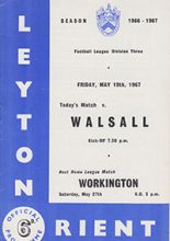 Leyton Orient v Walsall 19-May-1967
