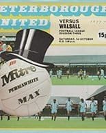 Peterborough United v Walsall 01-Oct-1977