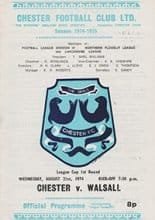 Chester v Walsall 21-Aug-1974