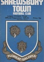 Shrewsbury Town v Walsall 24-Feb-1976