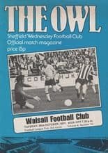 Sheffield Wednesday v Walsall 25-Oct-1977