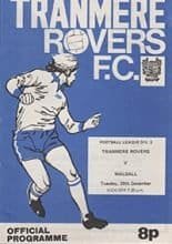Tranmere Rovers v Walsall 28-Dec-1976