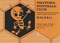 Watford v Walsall 31-Apr-1973