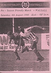 Worcester City v Walsall 04-Aug-1990