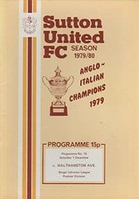 Sutton United v Walthamstow Avenue 01-Dec-1979