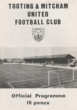Tooting & Mitcham United v Walton & Hersham 25-Aug-1980