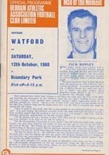 Oldham Athletic v Watford 12-Oct-1968