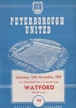 Peterborough United v Watford 16-Nov-1963