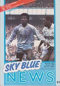 Coventry City v Watford 30-Jan-1988
