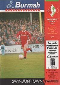 Swindon Town v Watford 04-Jan-1992