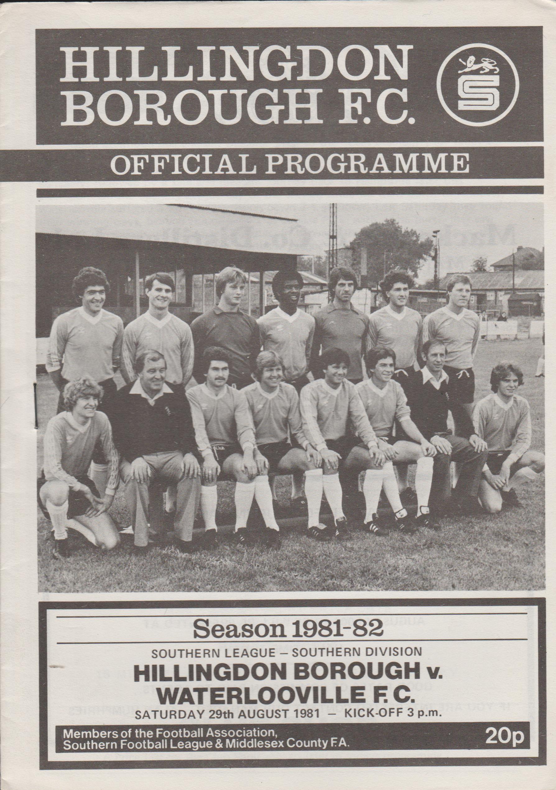 Hillingdon Borough v Waterlooville  29-Aug-1981