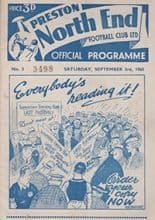 Preston North End v West Bromwich Albion 03-Sep-1960