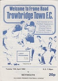 Trowbridge Town v Weymouth 13-Apr-1982