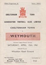 Cheltenham Town v Weymouth 15-Apr-1961