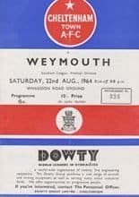 Cheltenham Town v Weymouth 22-Aug-1964