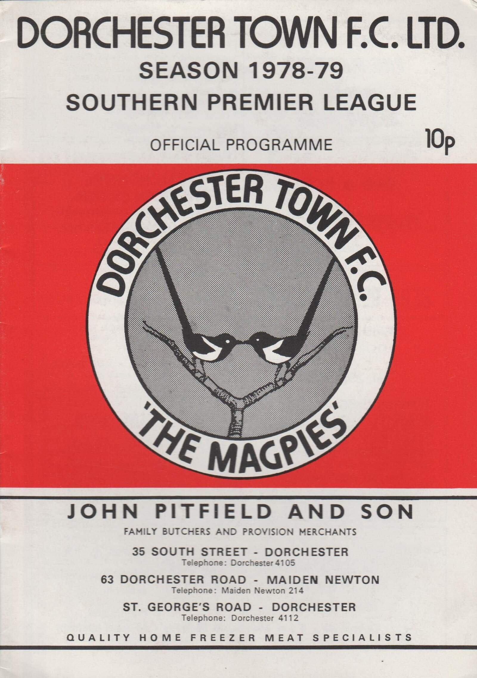 Dorchester Town v Weymouth 30-Jan-1979