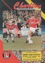 Charlton Athletic v West Ham United 18-Feb-1989