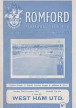 Romford v West Ham United 20-Nov-1962
